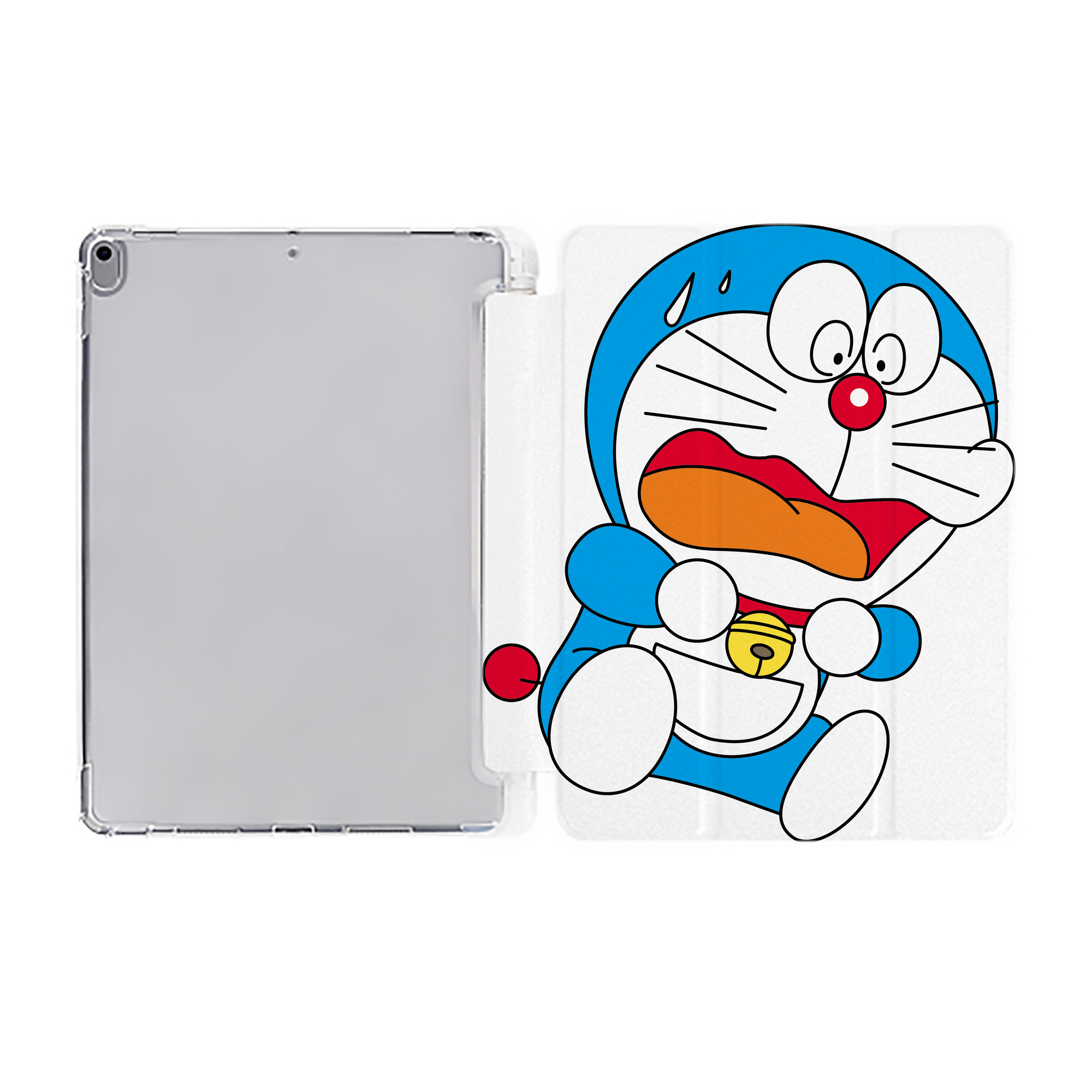（画像用） ドラえもん Doraemon IPad ケース ペン収納付き 三つ折りスタンド PUレザー×シリコン 対応機種9.5/10.5/10.9インチ